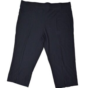 Marla Wynne Wynne Layers Crop Crepe Pants, Black - Size 2XP
